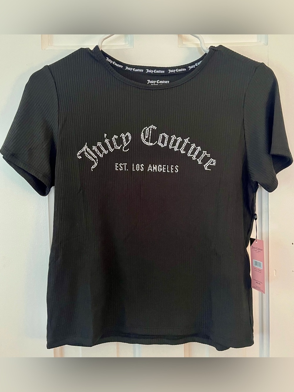 Juicy Couture Women's NWT Black Logo Short-Sleeve Top and Pants. SIZE: Large - Picture 4 of 11